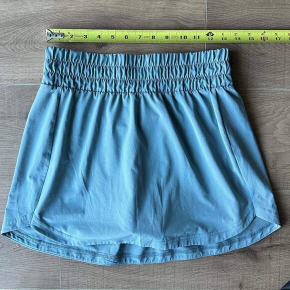 Athleisure sport skort - gray/blue color - Picture 1 of 7